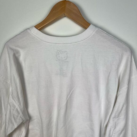 Hello Kitty Sanrio Graphic Crew Neck Sweatshirt White Pink women’s size XL - Picture 12 of 14